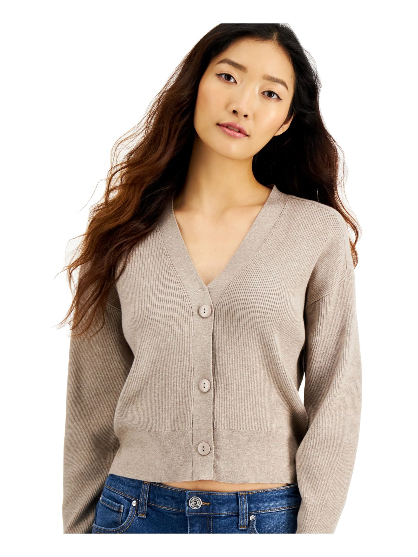 INC Womens Long Sleeve Open Cardigan Button Up Sweater