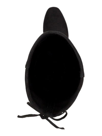 SUGAR Womens Black Zipper Accent Lace Ollie Almond Toe Dress Boots Shoes 10 M