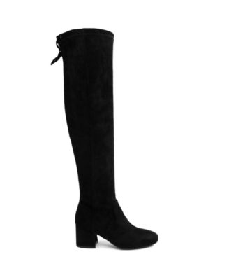 SUGAR Womens Black Zipper Accent Lace Ollie Almond Toe Dress Boots Shoes 7 M