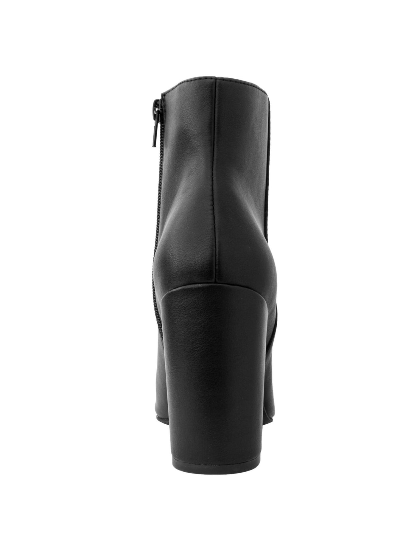 SUGAR Womens Black Comfort Evvie Pointed Toe Block Heel Zip-Up Booties 7.5 M