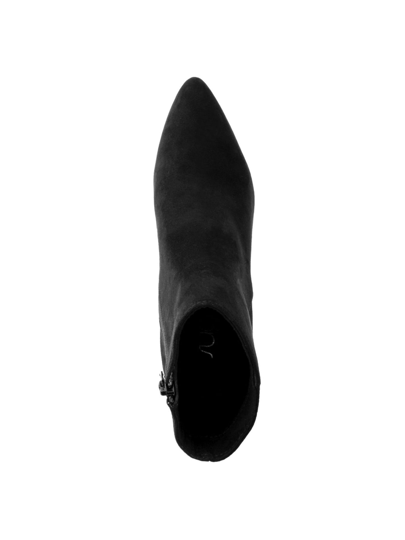 SUGAR Womens Black Comfort Evvie Pointed Toe Block Heel Zip-Up Booties 8 M