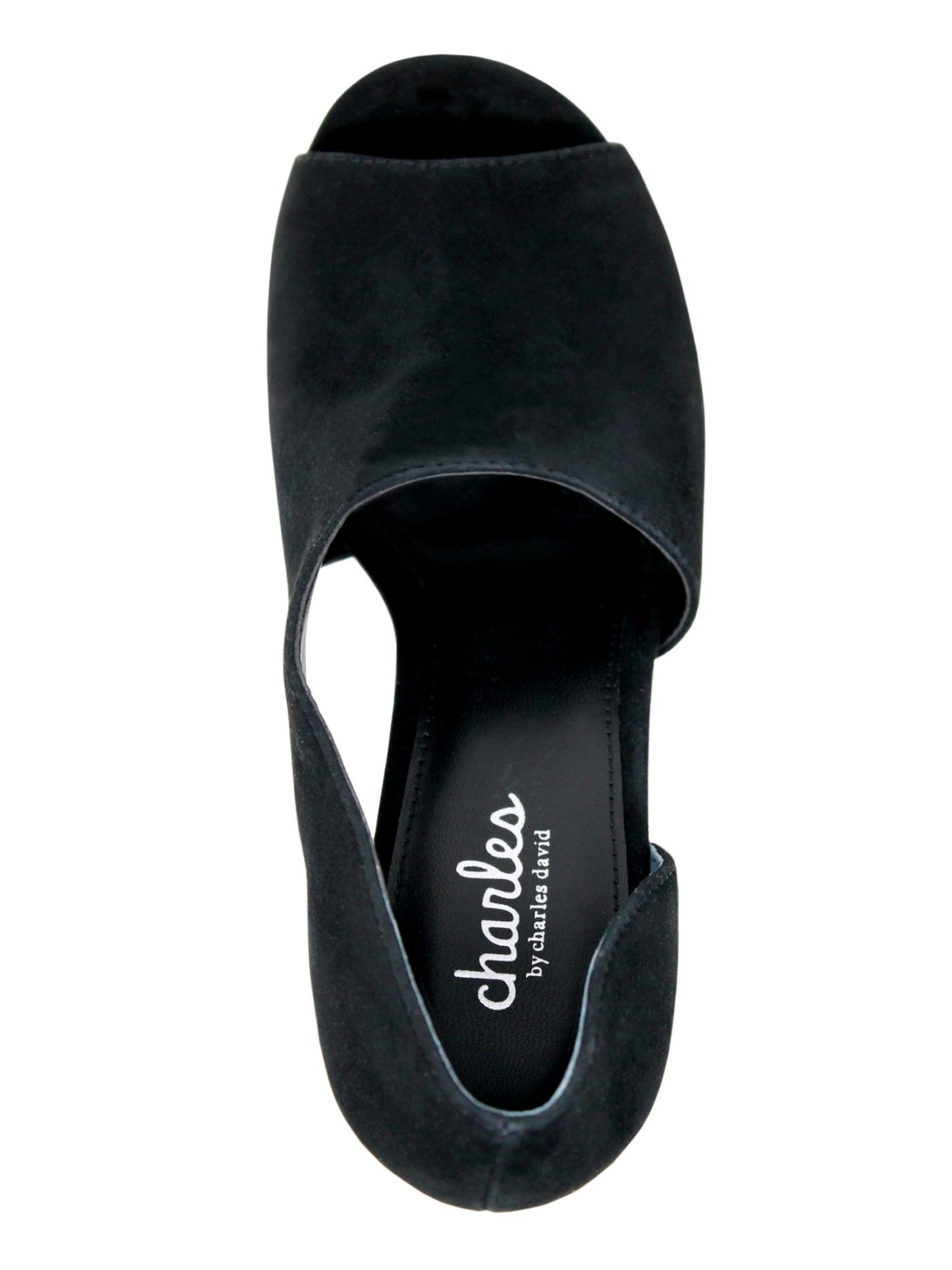 CHARLES BY CHARLES DAVID Womens Black Dorsay Padded Raile Round Toe Stiletto Slip On Dress Sandals Shoes 5 M