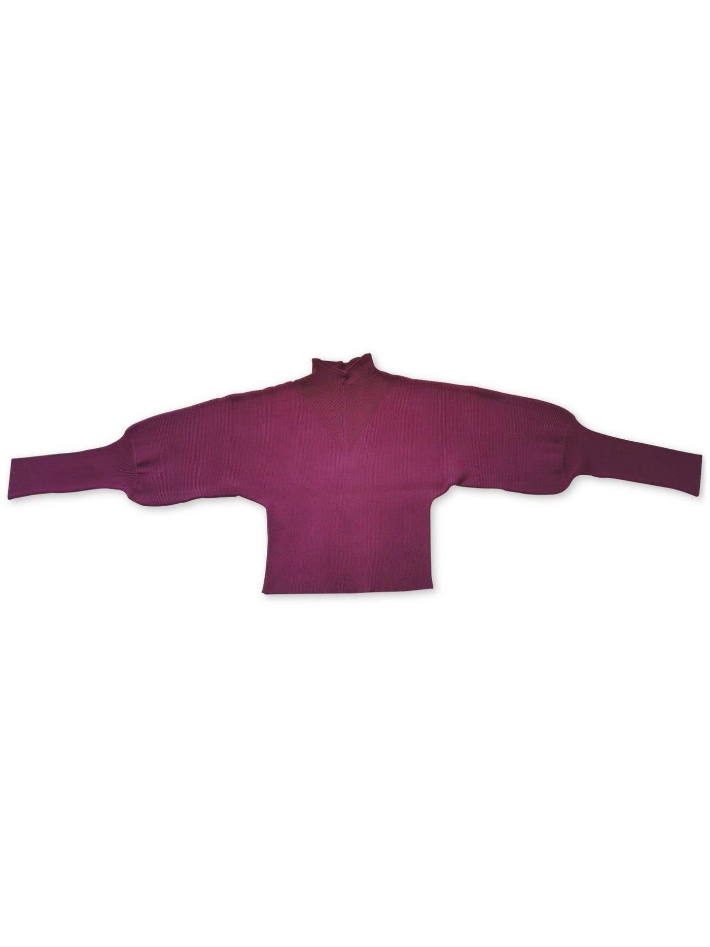 BAR III Womens Purple Textured Dolman Sleeve Crop Top Sweater XL
