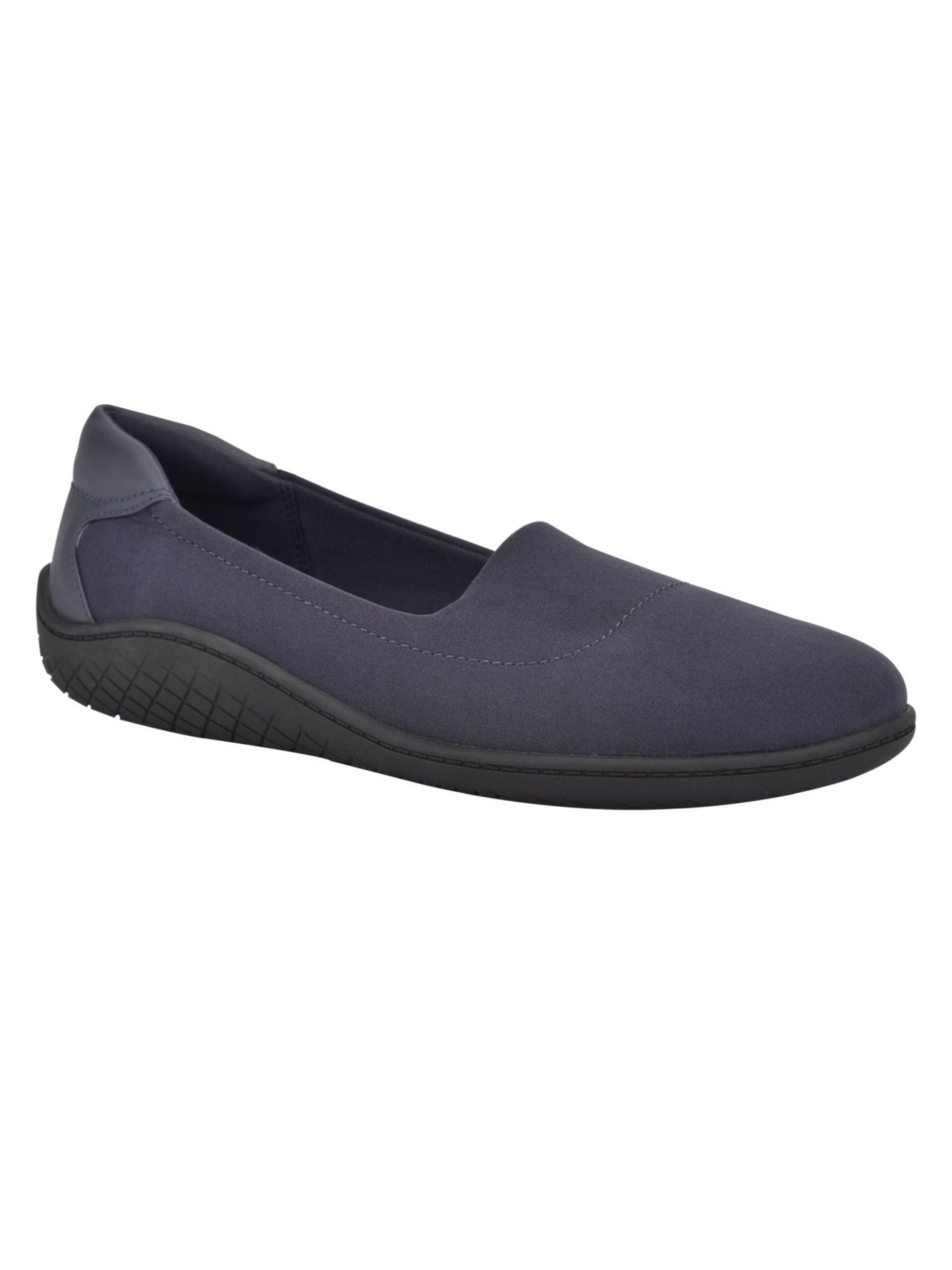 EASY SPIRIT Womens Navy Arch Support Cushioned Gift Almond Toe Slip On Flats Shoes 8 M