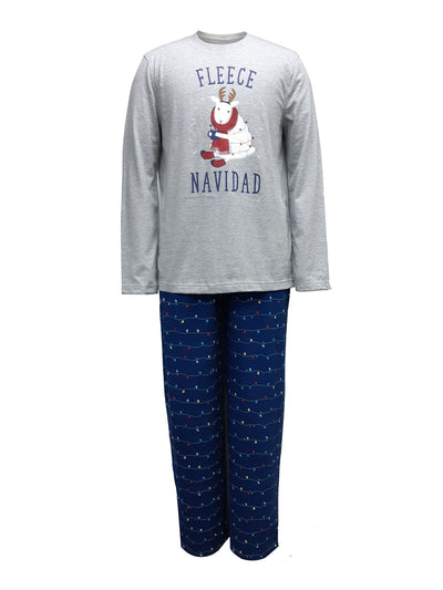 FAMILY PJs Mens Navy Graphic Top Elastic Band Straight leg Pants Pajamas XXL