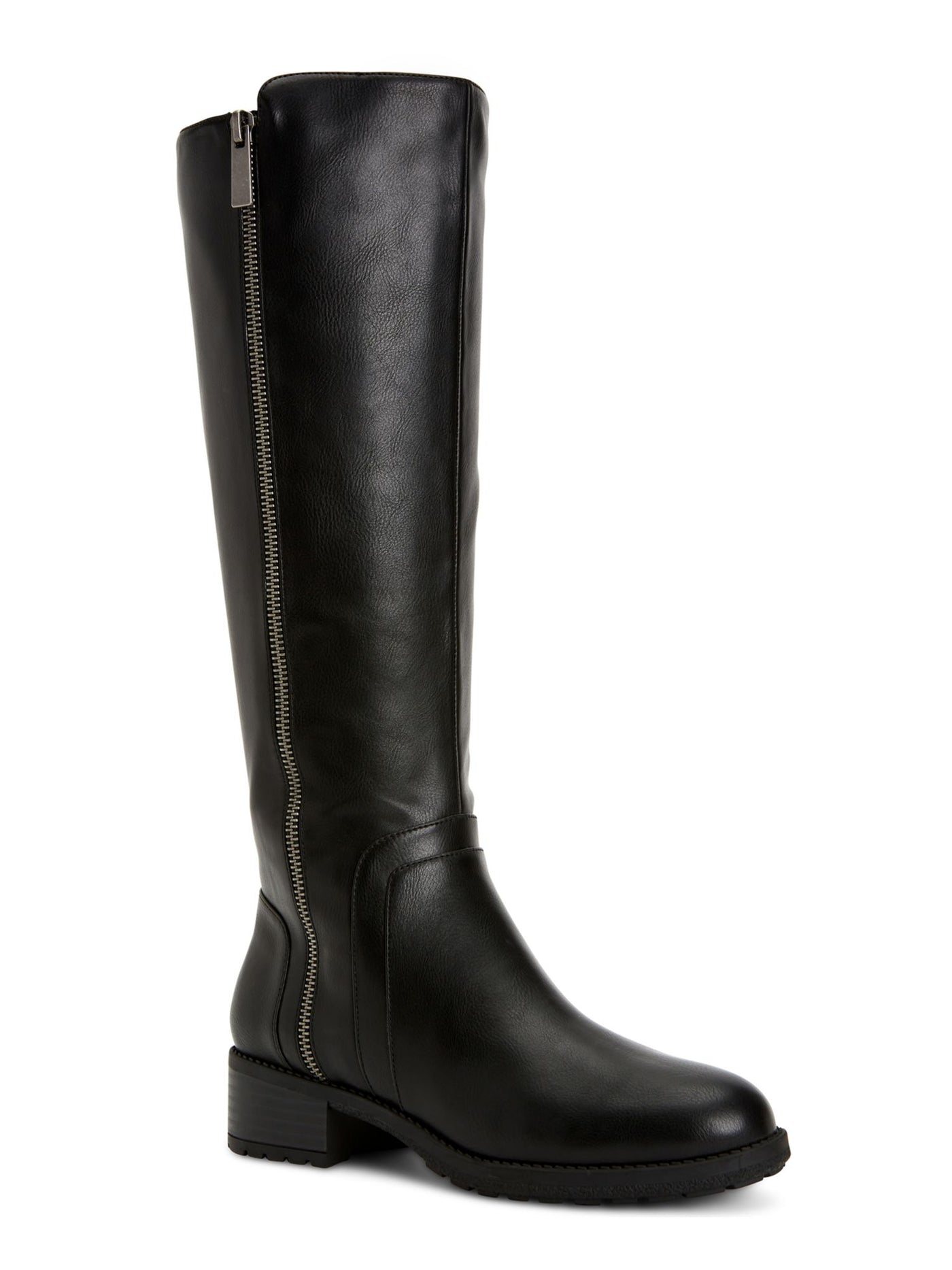 STYLE & COMPANY Womens Black Round Toe Zip-Up Boots Shoes 5