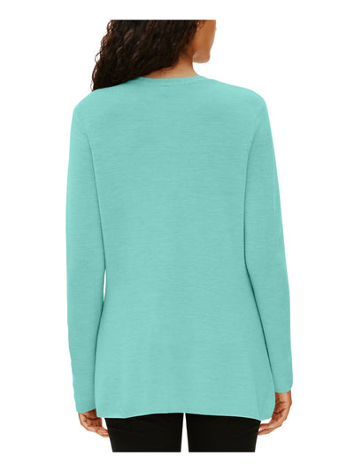 EILEEN FISHER Womens Turquoise Long Sleeve V Neck Sweater XXS