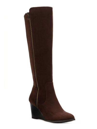 STYLE & COMPANY Womens Brown Dual Zip Round Toe Wedge Zip-Up Dress Boots 7