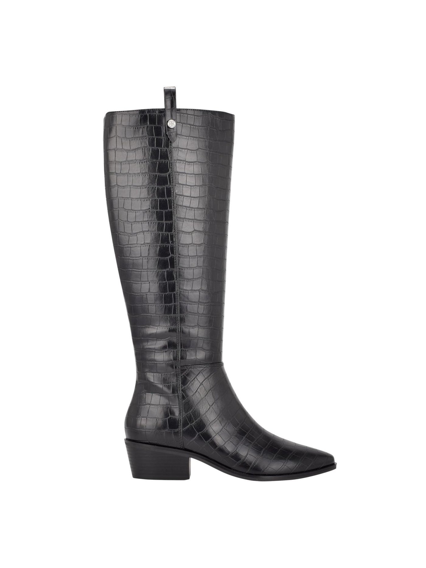 BANDOLINO Womens Black Cushioned Almond Toe Stacked Heel Zip-Up Dress Boots 8.5 M