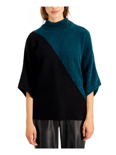 ALFANI Womens Teal Kimono Sleeve Sweater L