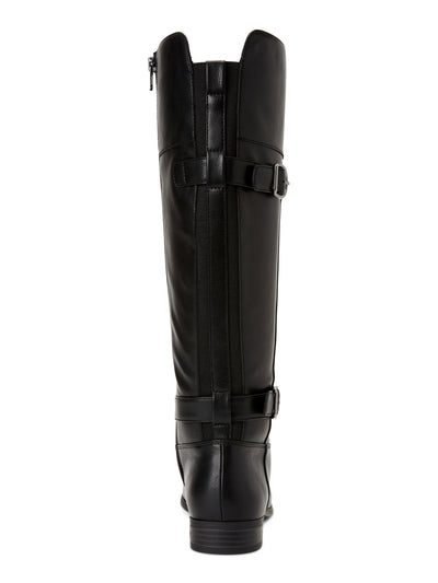 STYLE & COMPANY Womens Black Buckle Accent Slip Resistant Kezlin Round Toe Block Heel Zip-Up Riding Boot 5.5 M