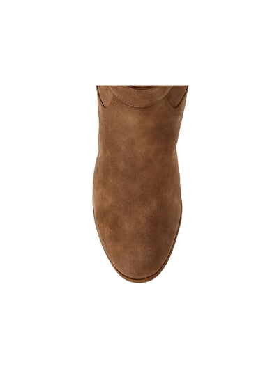 STYLE & COMPANY Womens Beige Buckle Accent Almond Toe Stacked Heel Zip-Up Boots 7