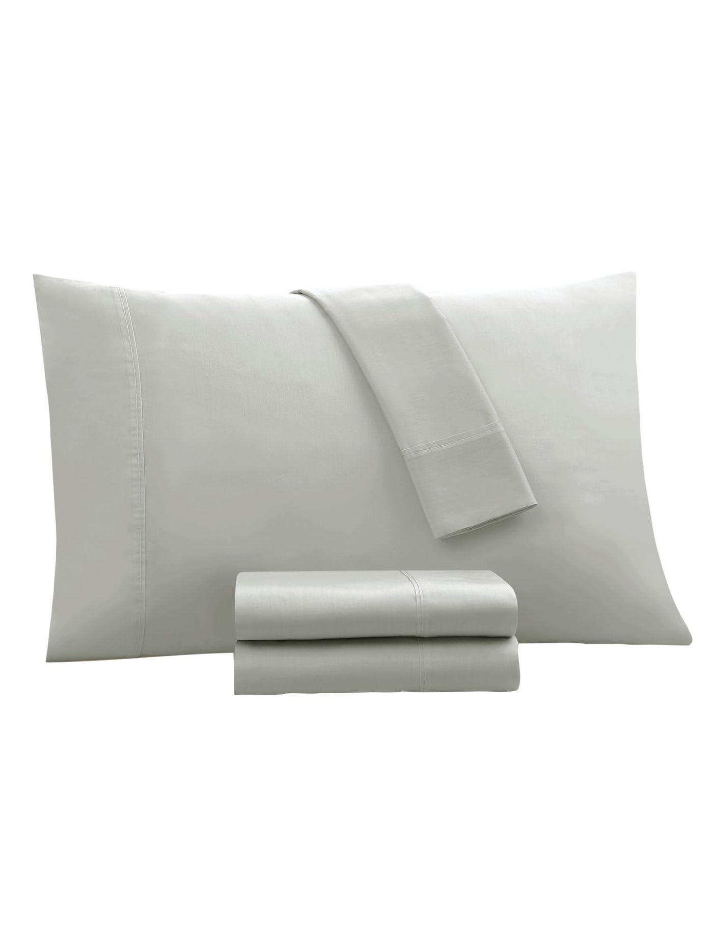 KENSINGSTON GARDEN Dover Gray Solid 1500 Thread Count Queen Sheet Set