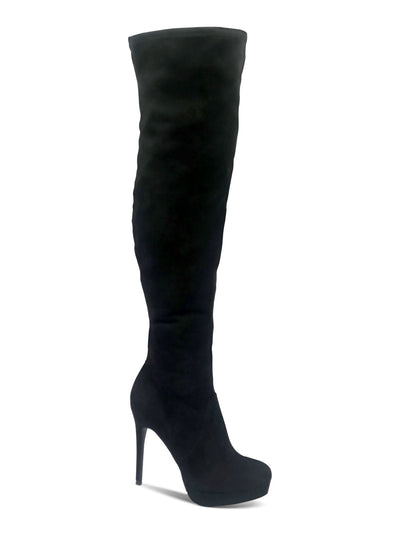 THALIA SODI Womens Black 1" Platform Cushioned Clarissa Round Toe Stiletto Zip-Up Dress Boots 9.5 M