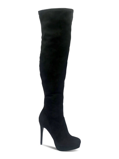 THALIA SODI Womens Black 1" Platform Cushioned Clarissa Round Toe Stiletto Zip-Up Dress Boots 9 M
