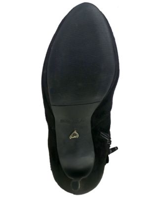 THALIA SODI Womens Black 1" Platform Cushioned Clarissa Round Toe Stiletto Zip-Up Dress Heeled Boots M