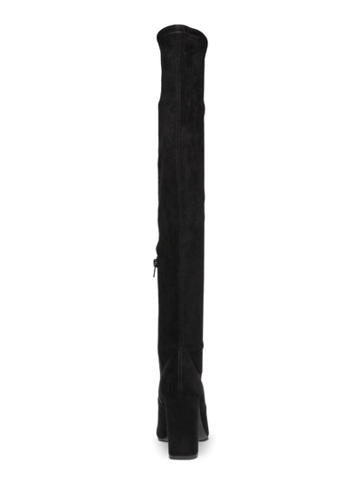 WILD PAIR Womens Black Stretch Comfort Arch Support Slip Resistant Bravy Pointed Toe Block Heel Zip-Up Dress Boots 12 M