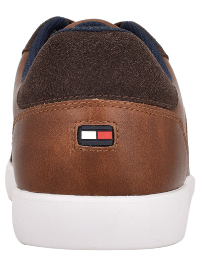 TOMMY HILFIGER Mens Brown Perforated Cushioned Removable Insole Thumper Round Toe Platform Lace-Up Sneakers Shoes 7
