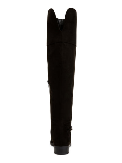 STYLE & COMPANY Womens Black Studded Round Toe Stacked Heel Zip-Up Dress Boots Shoes 8.5