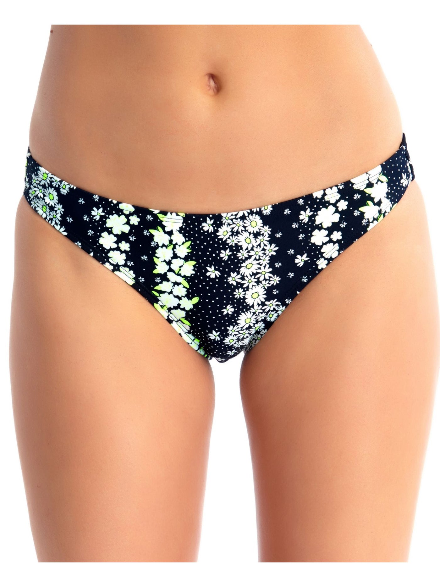 CALIFORNIA WAVES Women's Multi Color Floral Stretch Lined Moderate Coverage Bikini Swimsuit Bottom XS