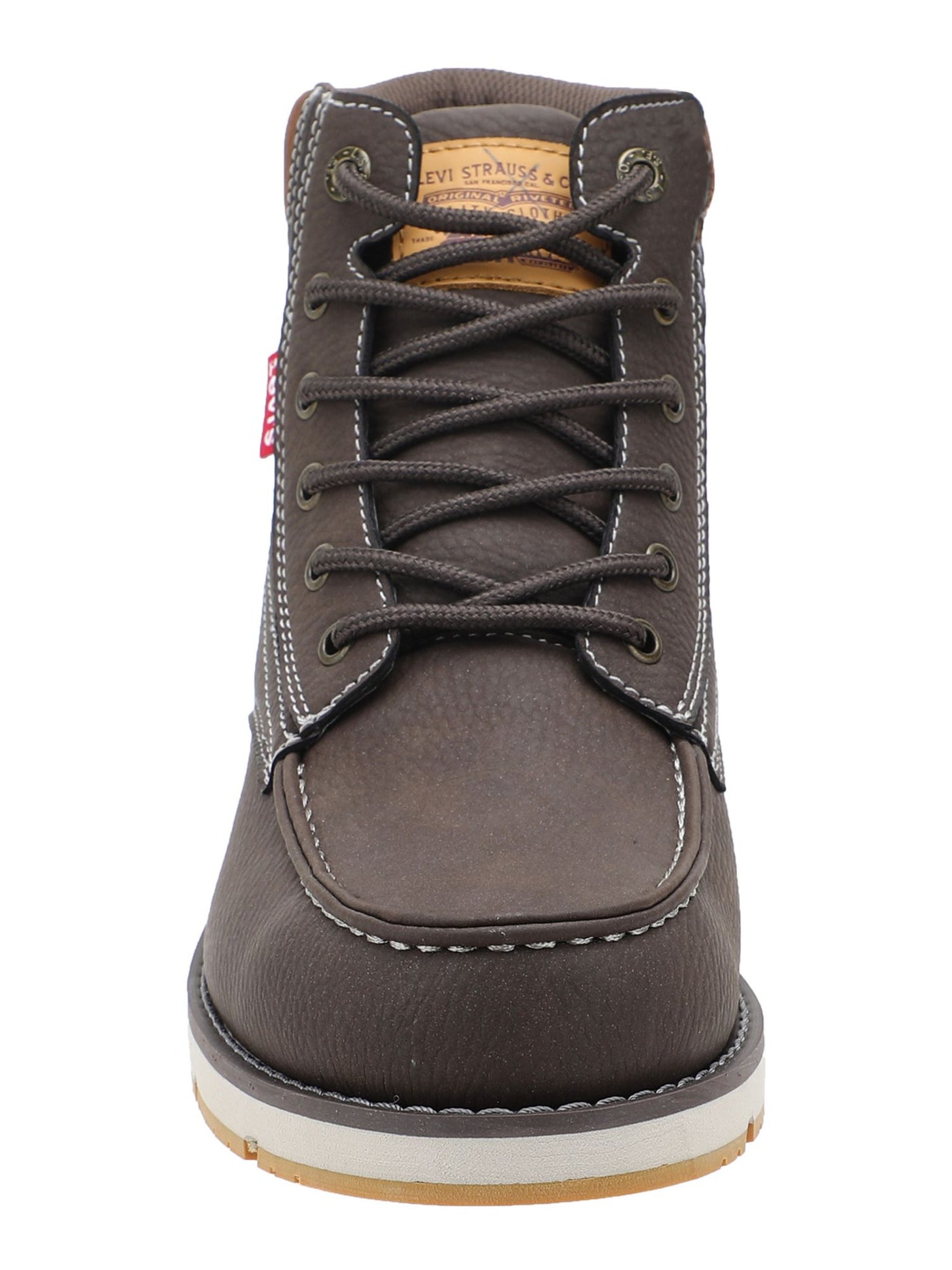 LEVI'S Mens Brown Dean Round Toe Lace-Up Boots Shoes 9.5