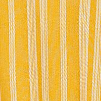 SPEECHLESS Womens Yellow Stretch Ruffled Tie Striped Sleeveless Scoop Neck Mini Fit + Flare Dress