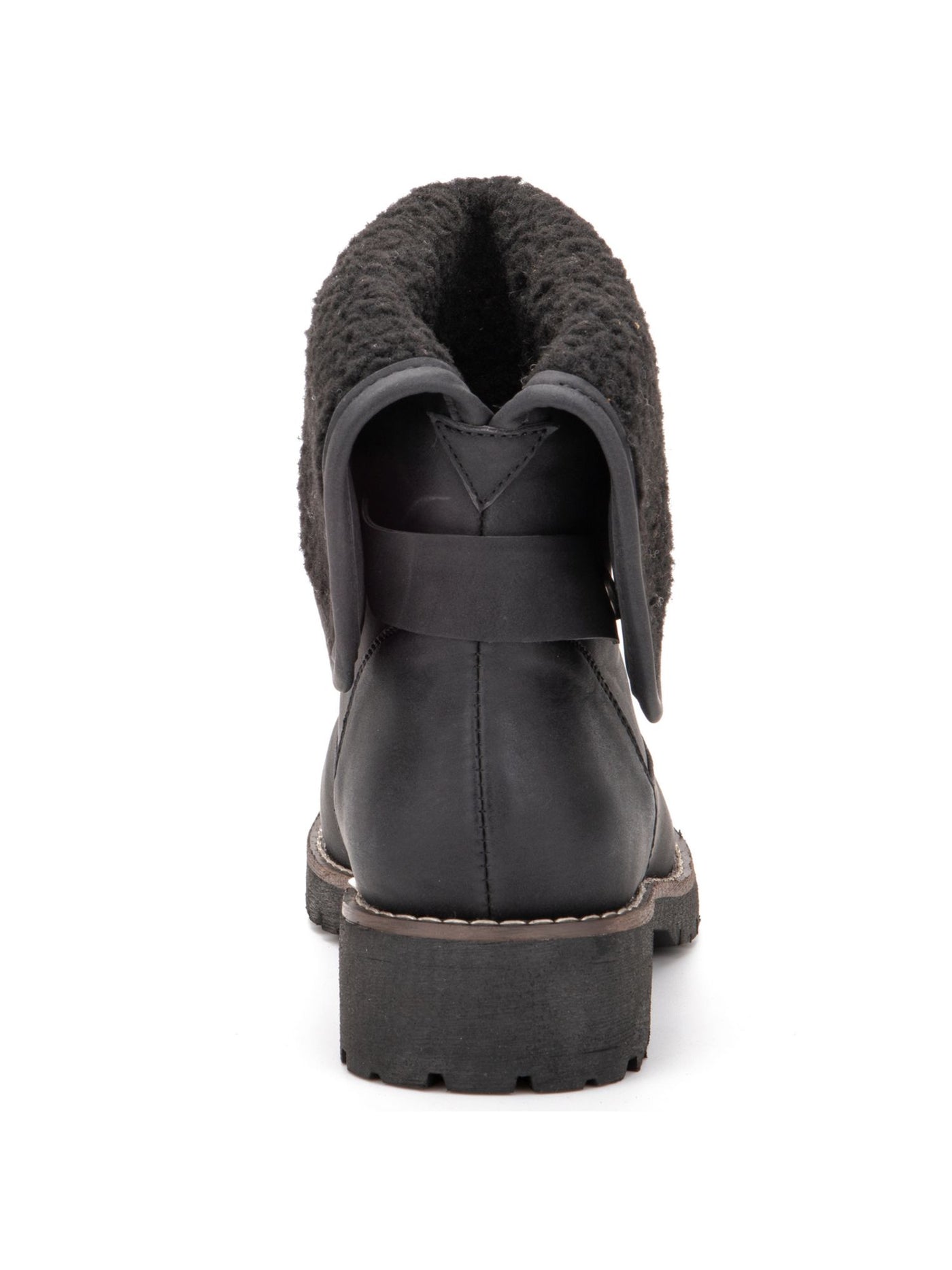 OLIVIA MILLER Womens Black Comfort Cozy Me Up Round Toe Block Heel Slip On Boots Shoes 9