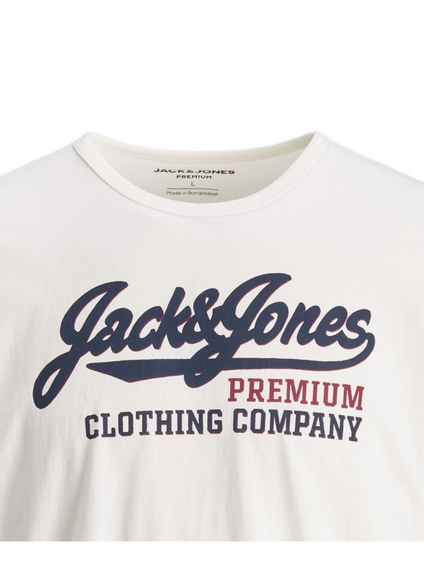 JACK & JONES Mens Ivory Lightweight, Classic Fit T-Shirt L