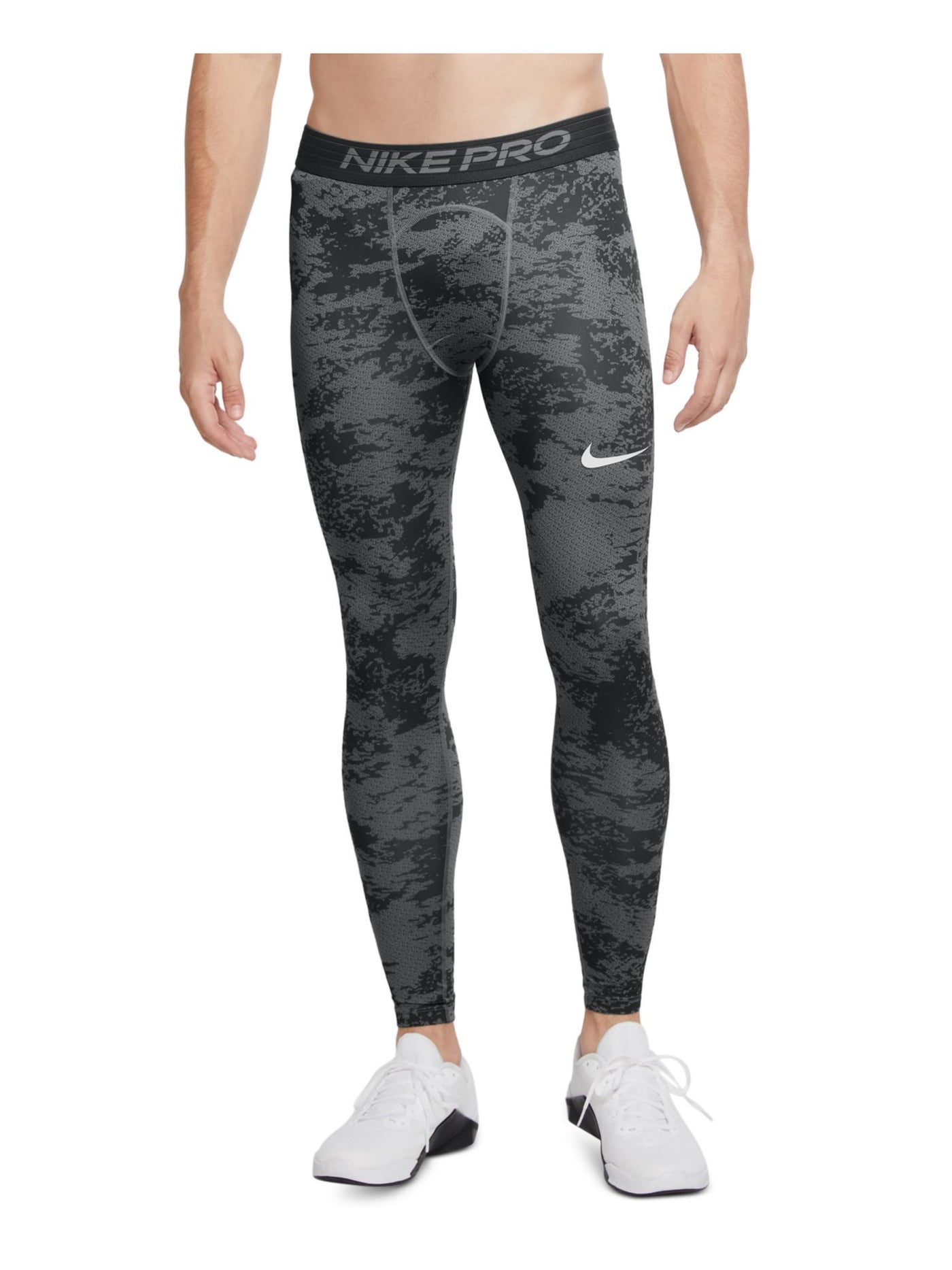 NIKE Mens Gray Printed Slim Fit Moisture Wicking Athletic Pants S