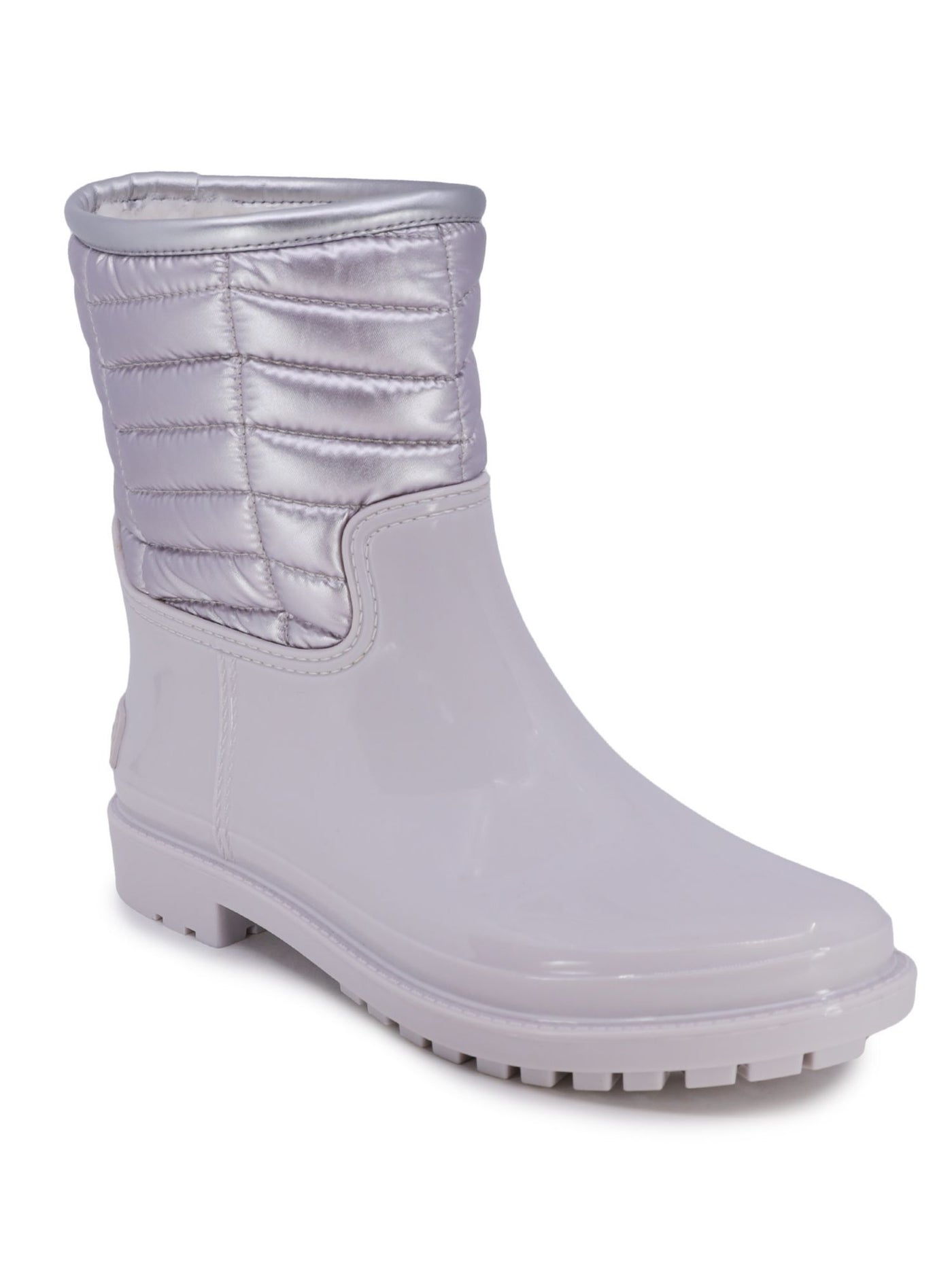 NAUTICA Womens Light Purple 1/2" Platform Quilted Lined Comfort Aalilah Round Toe Block Heel Rain Boots 10