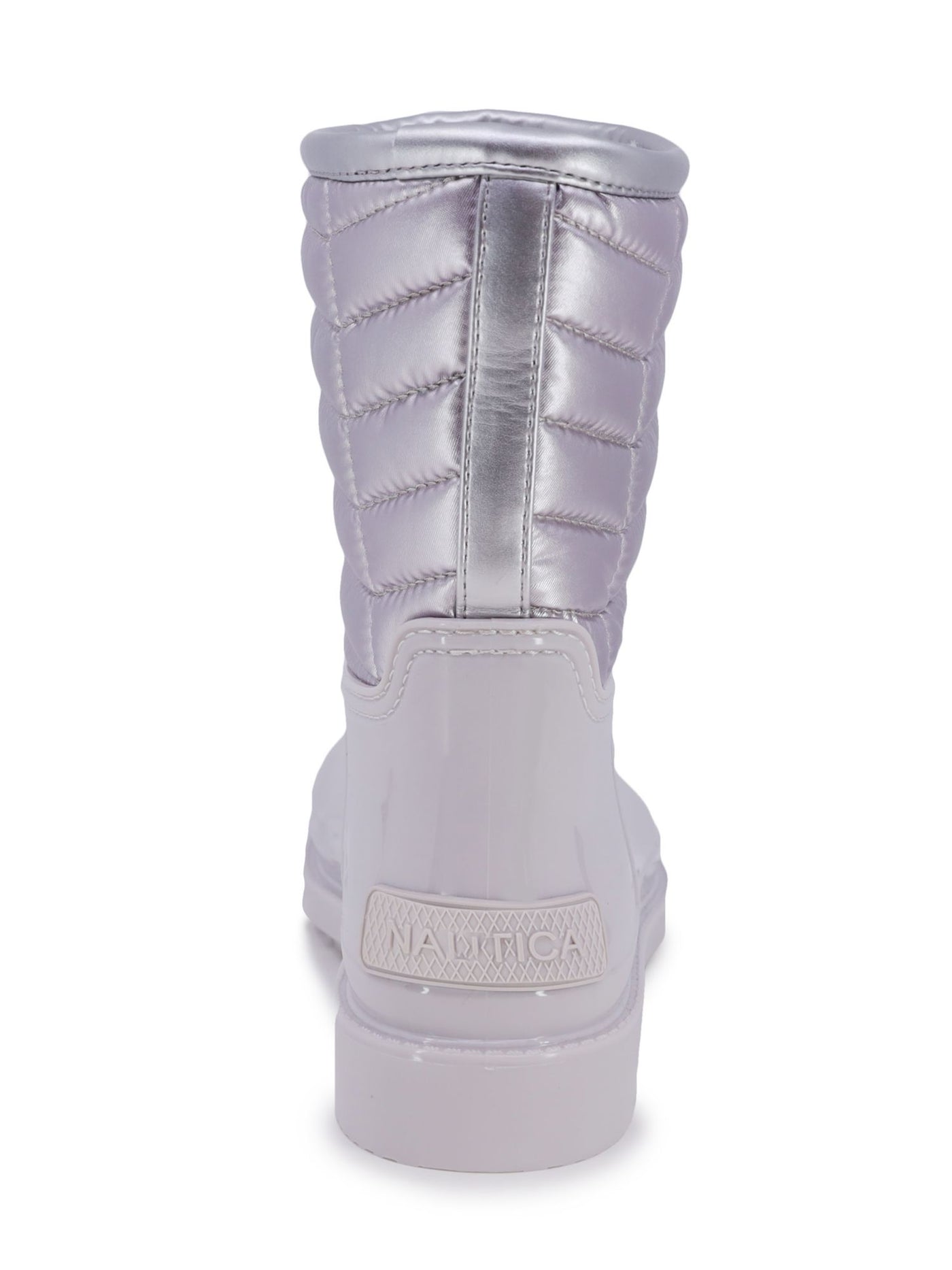 NAUTICA Womens Purple 1/2" Platform Quilted Lined Comfort Aalilah Round Toe Block Heel Rain Boots 7