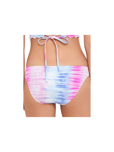 SALT + COVE Women's Pink Tie Dye Stretch Lined Full Coverage Day Dreamer Hipster Swimsuit Bottom L