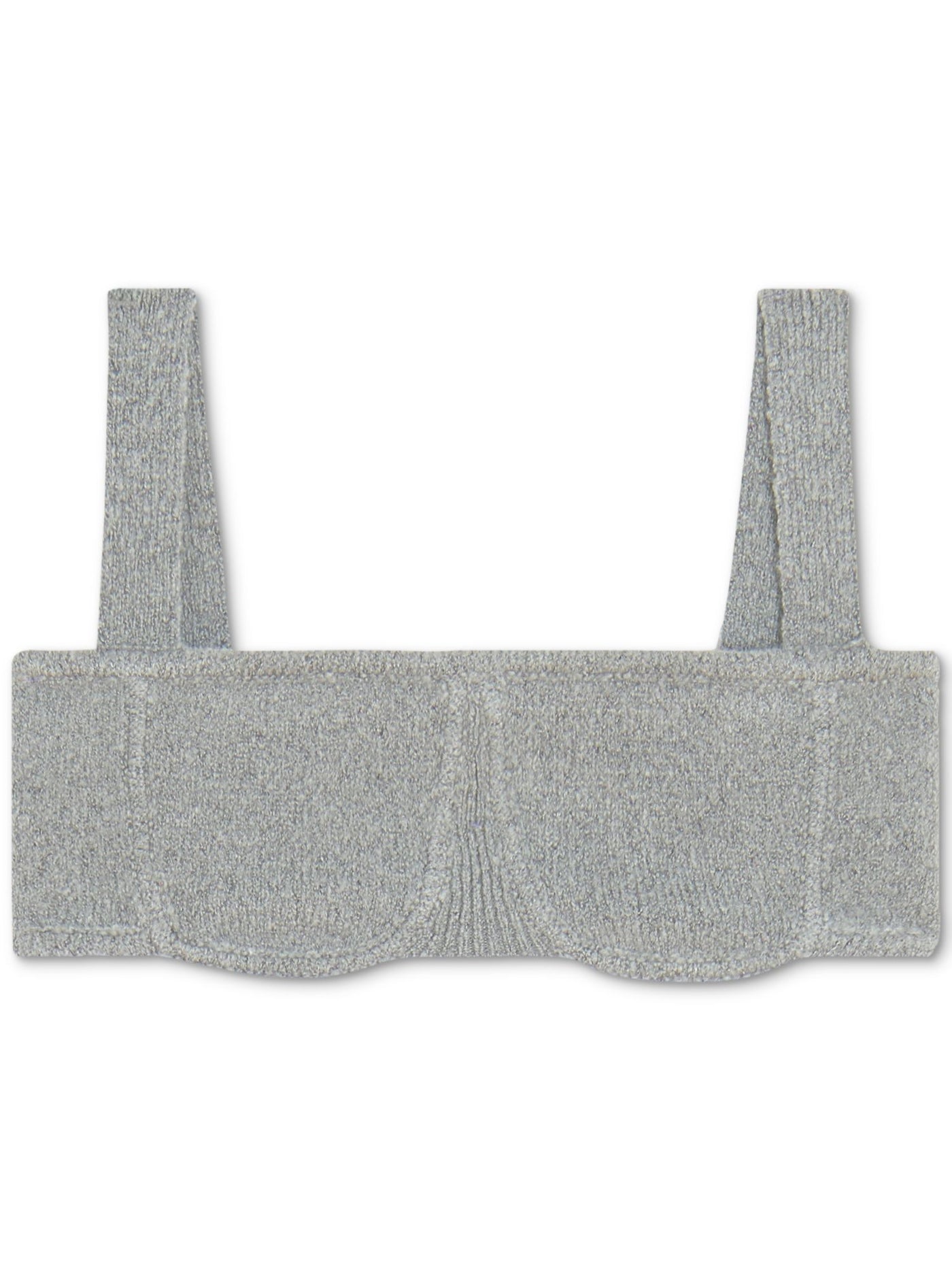 DANIELLE BERNSTEIN Intimates Gray Straight Neck Sweater Bralette Bra S