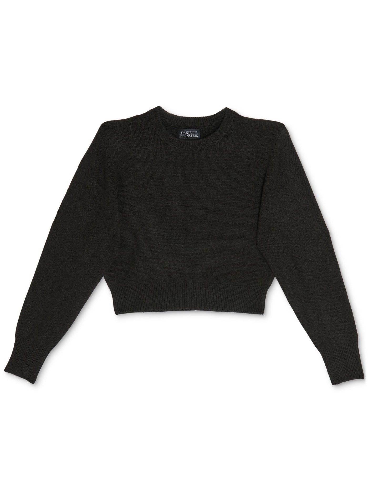 DANIELLE BERNSTEIN Womens Black Long Sleeve Jewel Neck Sweater L