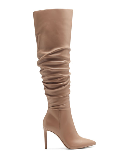INC Womens Brown Cushioned Iyonna Pointed Toe Stiletto Zip-Up Dress Boots 5.5 M