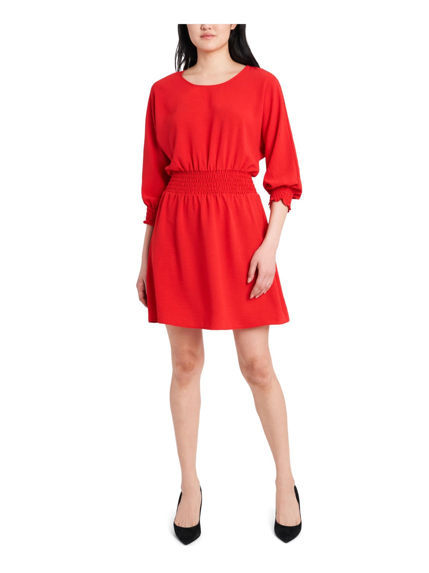 msk fit and flare dress MSK Women's Petite PXL Fit & Flare Dress Floral V-Neck Short Sleeve Polyester