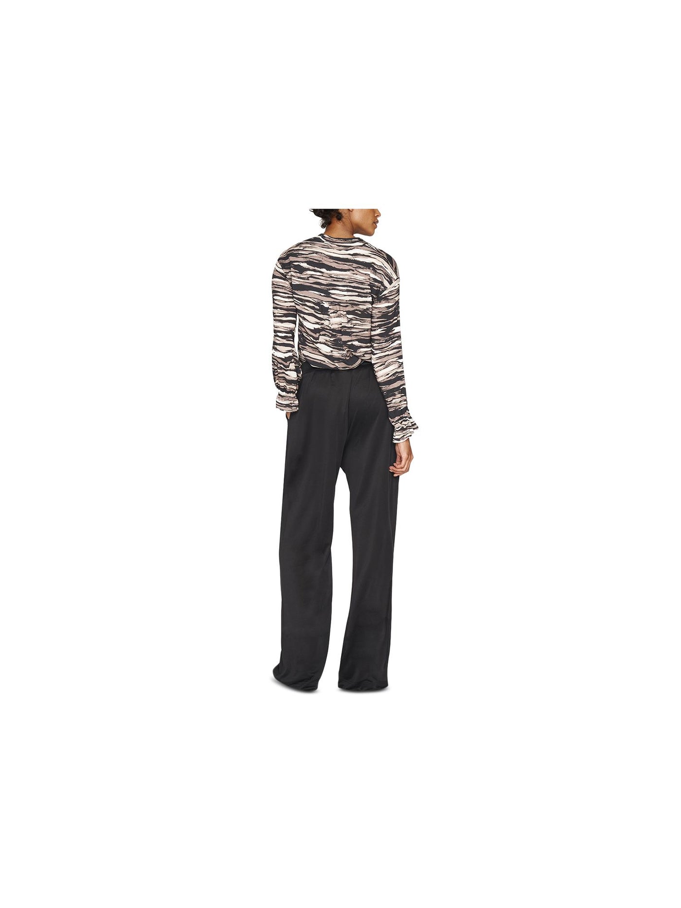 B NEW YORK Womens V Neck Scrunched Cuff Blouse