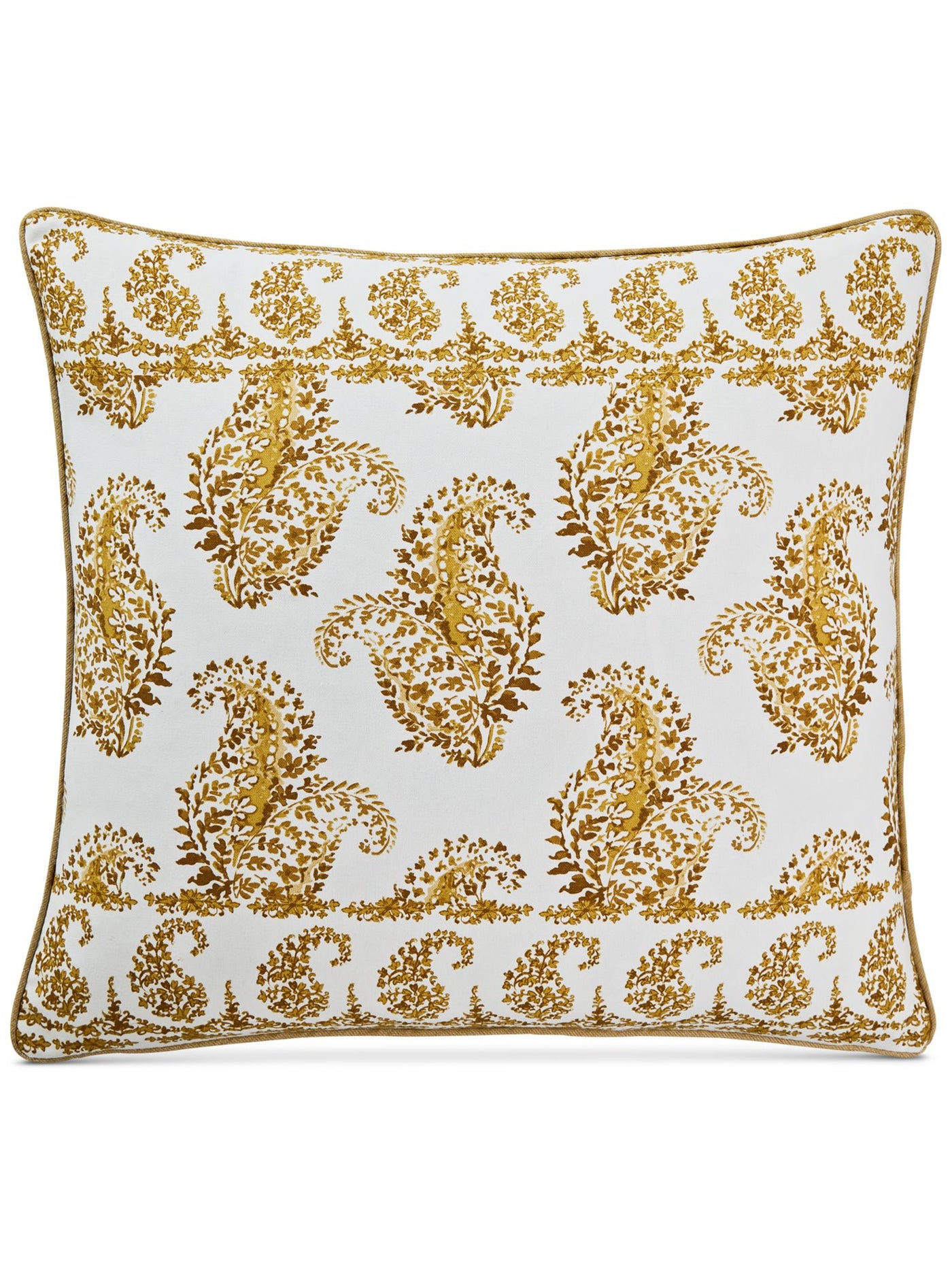 LACOURTE Gold Patterned 20 x 20 in Decorative Pillow