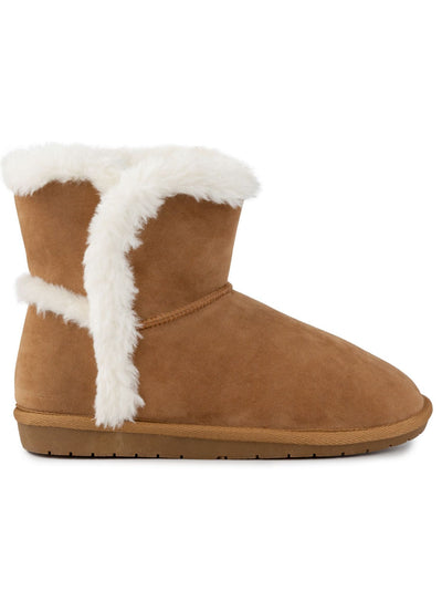 SUGAR Womens Brown Comfort Poppy Round Toe Snow Boots 9 M