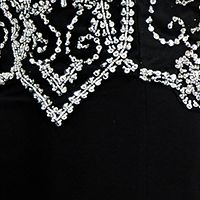 B DARLIN Womens Embellished Spaghetti Strap V Neck Full-Length Prom Shift Dress