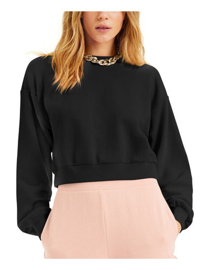 INC Womens Black Short Length Sweatshirt M