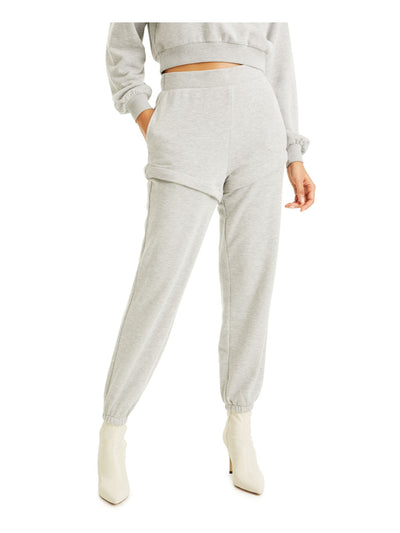 INC Womens Gray Pocketed Ruffled Sweatpants Active Wear Lounge Pants S