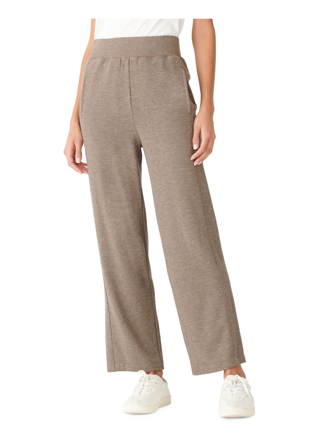LUCKY BRAND Womens Brown Pocketed Pull-on Sweatpants Heather Cropped Pants S