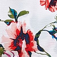TRIXXI Womens White Stretch Zippered Tie Floral Surplice Neckline Kimono Romper