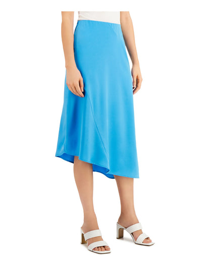 ALFANI Womens Blue Midi A-Line Skirt 4