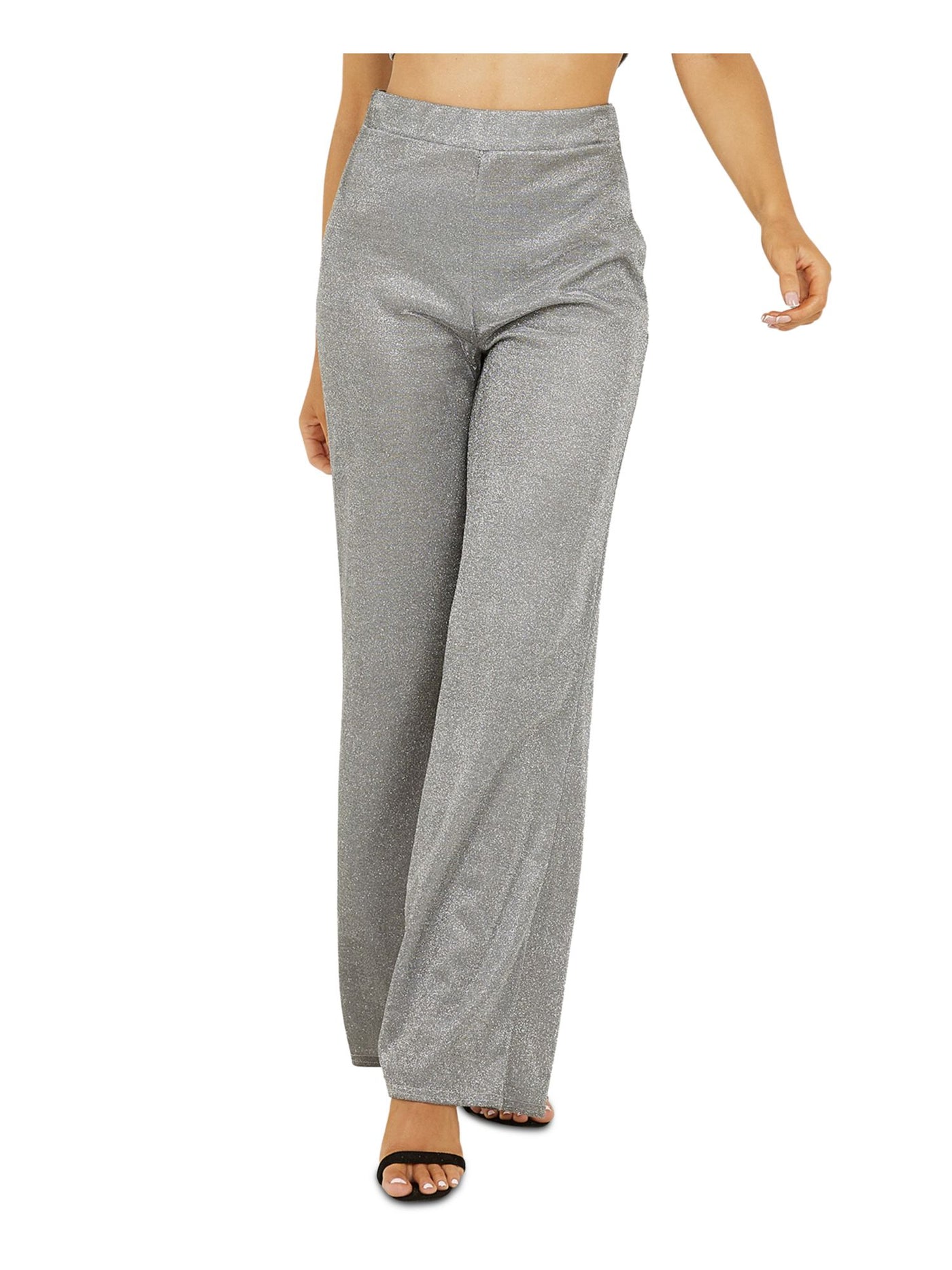 QUIZ Womens Silver Evening High Waist Pants 6