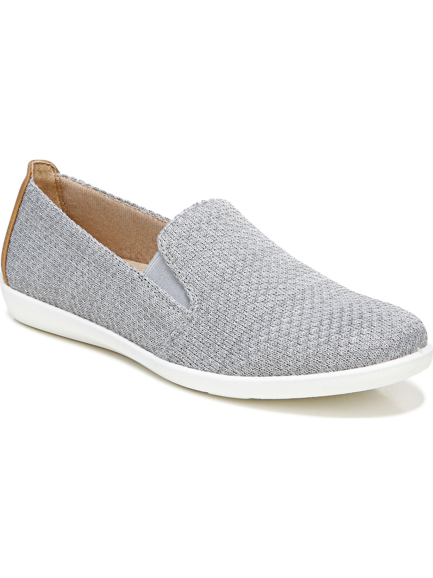 LIFE STRIDE Womens Gray Knit Goring Arch Support Cushioned Next Level Round Toe Slip On Sneakers Shoes 6.5 M