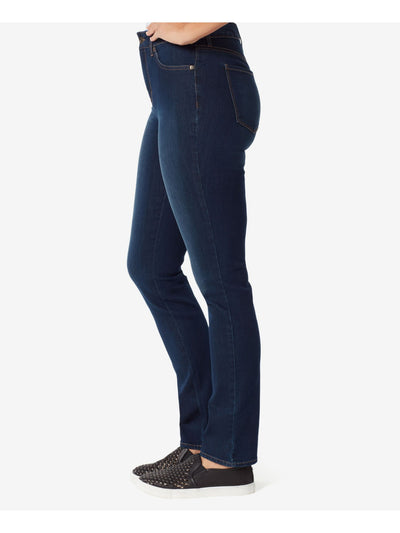 GLORIA VANDERBILT Womens Navy Zippered Pocketed Skinny High Waist Jeans 6