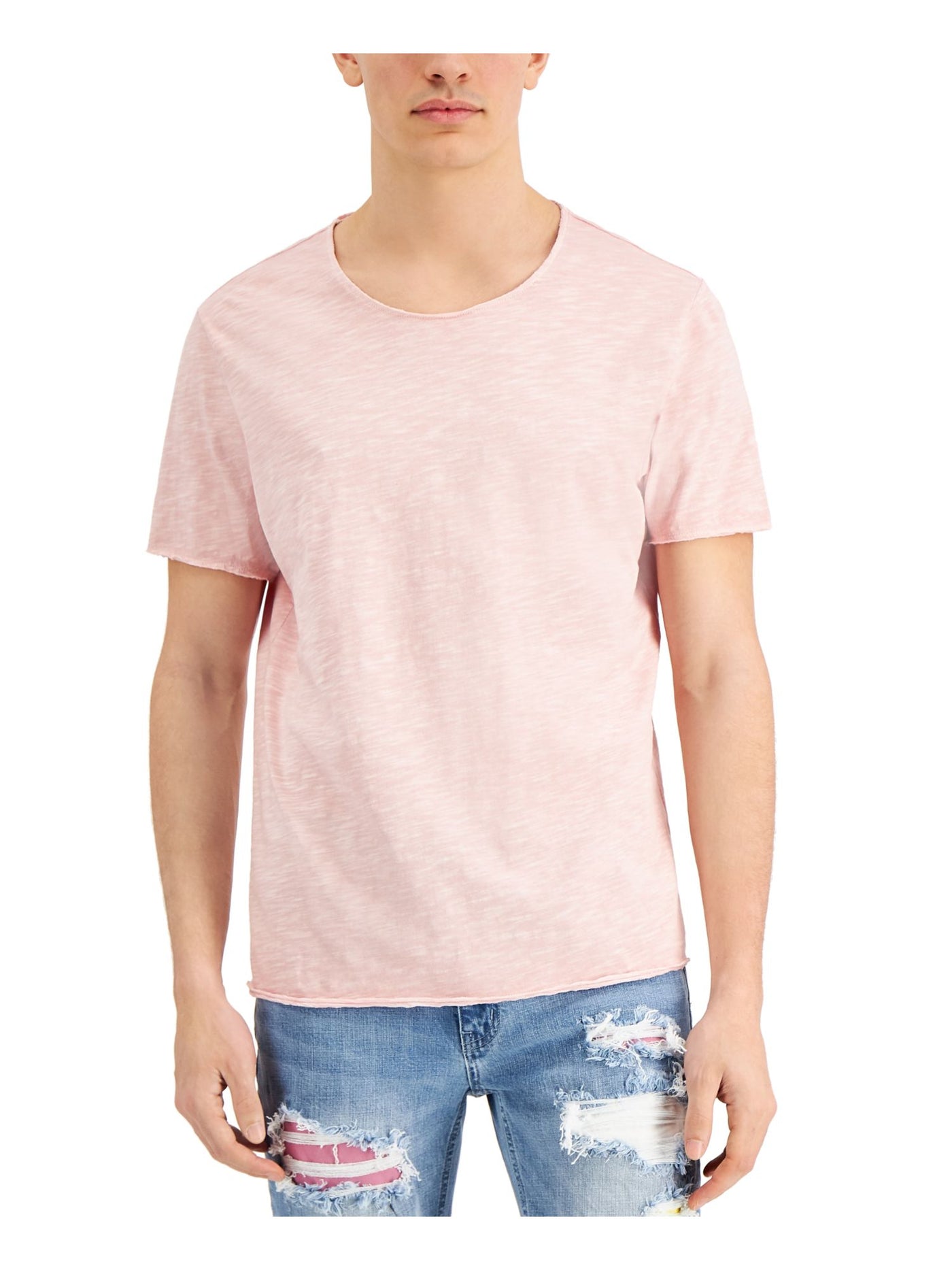 INC Mens Pink Heather Cotton T-Shirt XL