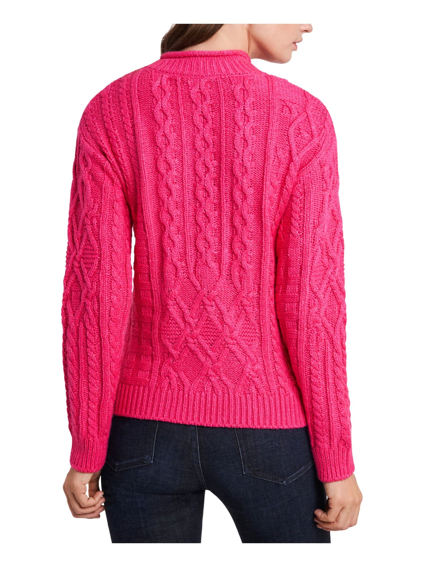 RILEY&RAE Womens Pink Long Sleeve Crew Neck Sweater XS